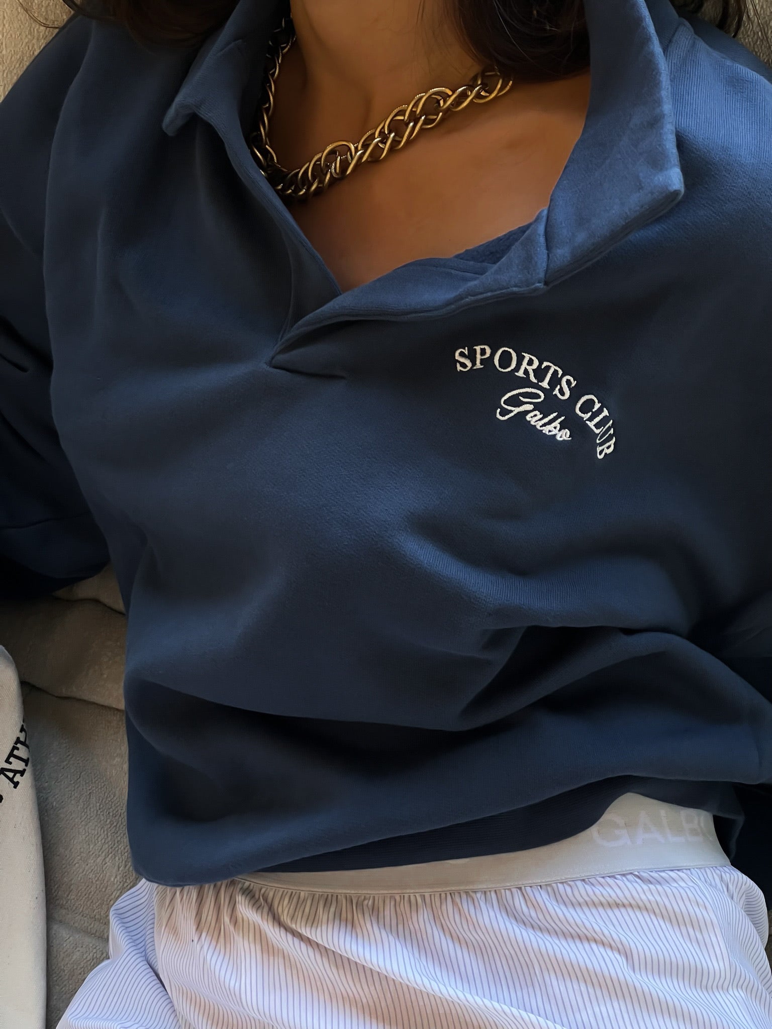 Le Polo Sweat oversize Galbo Sport - Blueberry 🫐