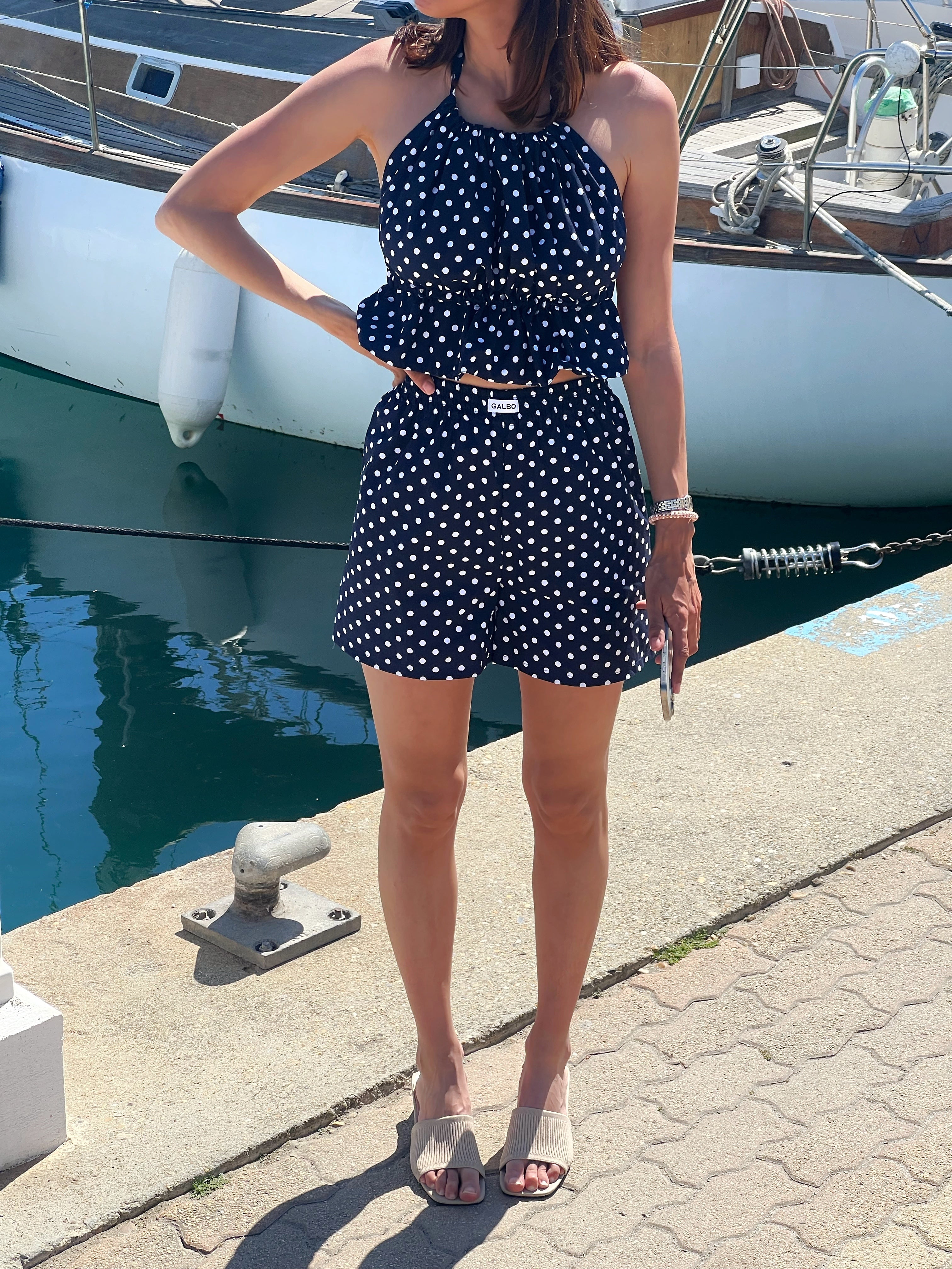Short Sanary Polka Dot Navy ⚓️