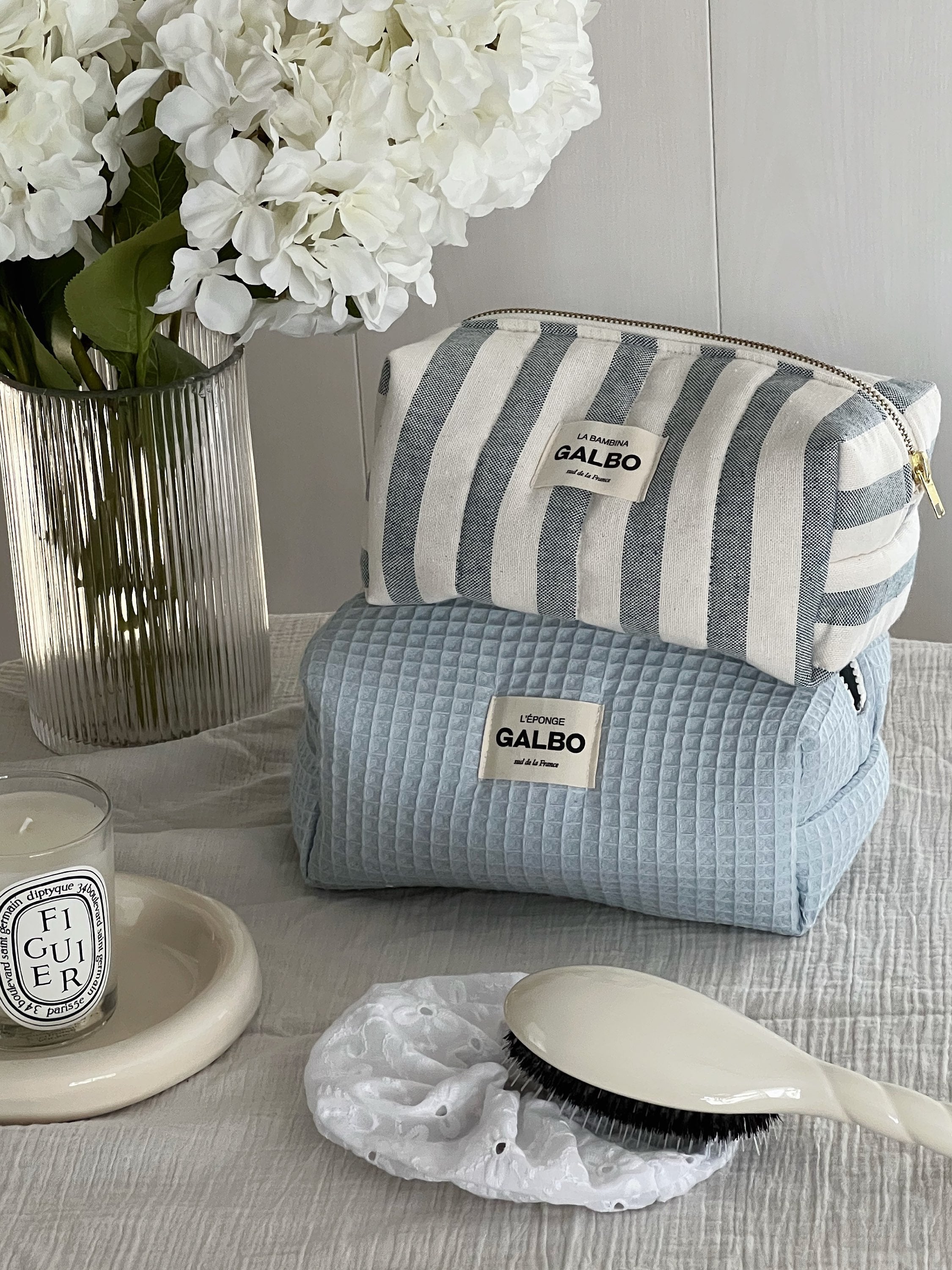 LA BAMBINA - matelassée Nancy rayures bleues 🦢