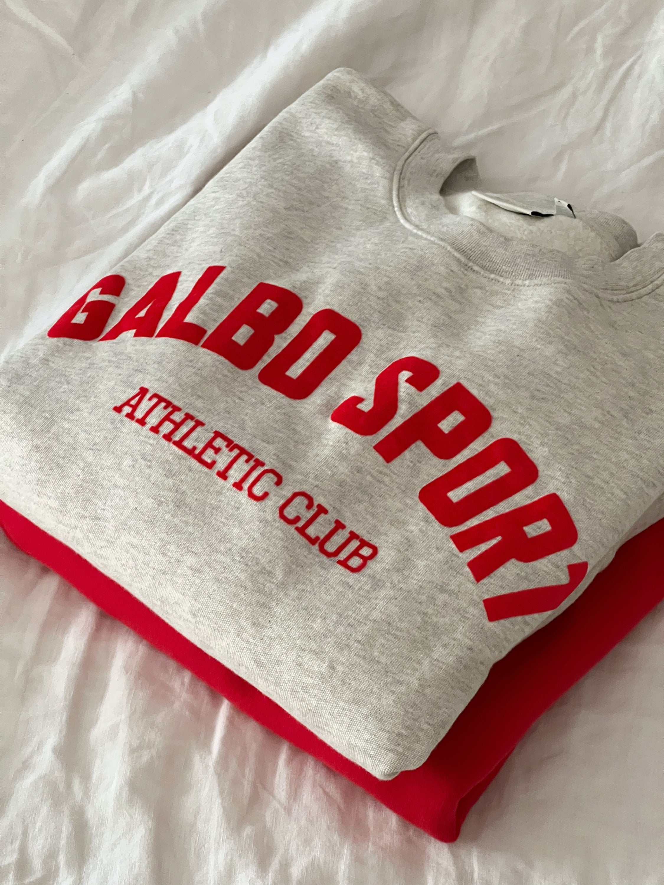 Le Sweat oversize Galbo Sport - Vintage Grey Melange 🌶️
