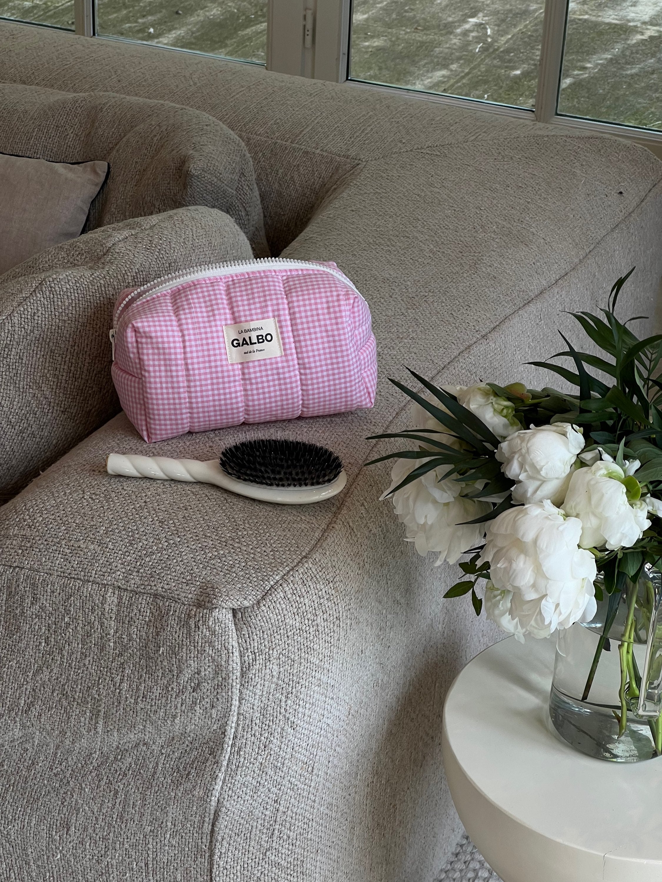 LA BAMBINA - matelassée VICHY Candy Pink 🌸