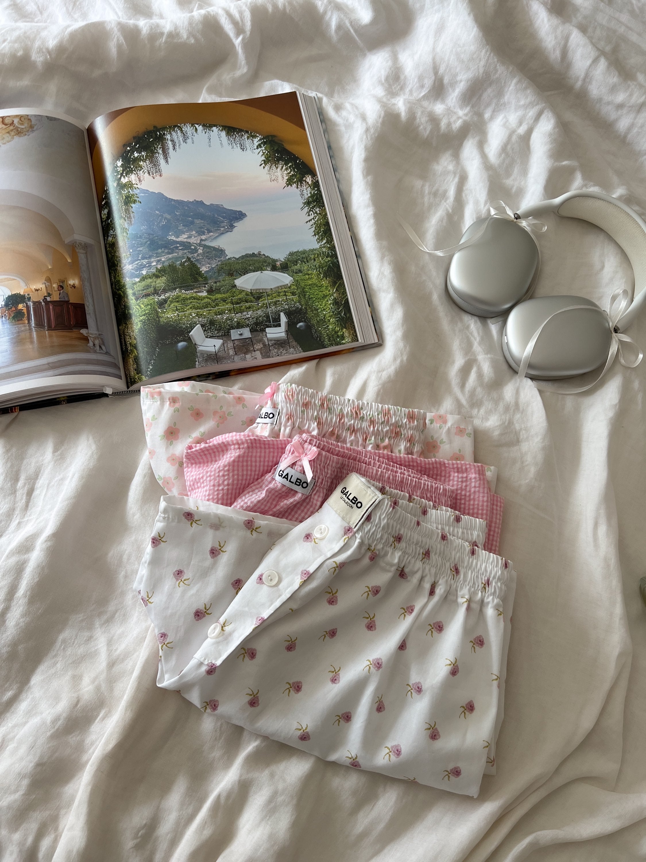 Short Sanary fleurs & noeud rose 🎀