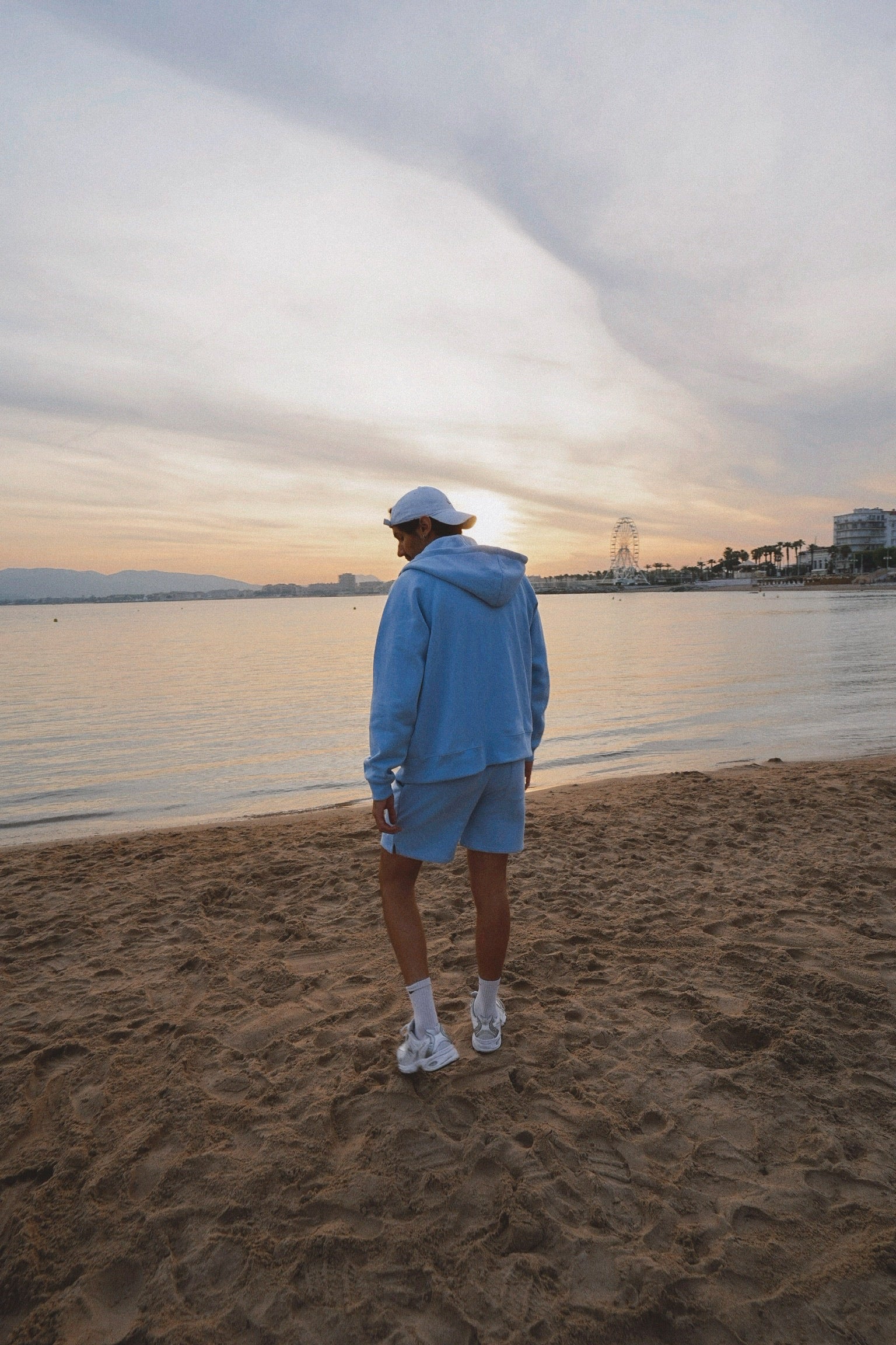 Le Hoodie Zipper Oversize Galbo Sport - Powder Blue