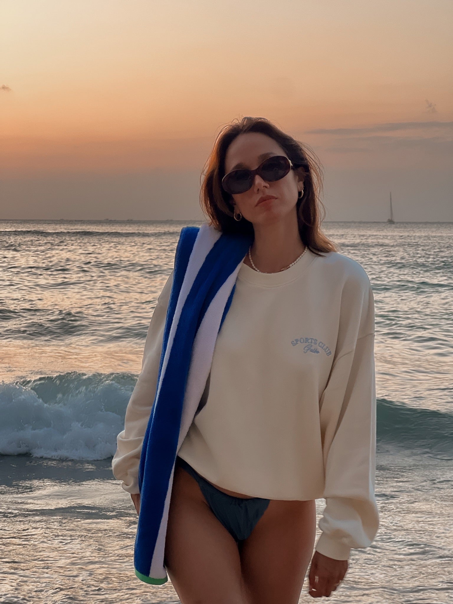 Le Sweat oversize Galbo Sport - Coconut Milk