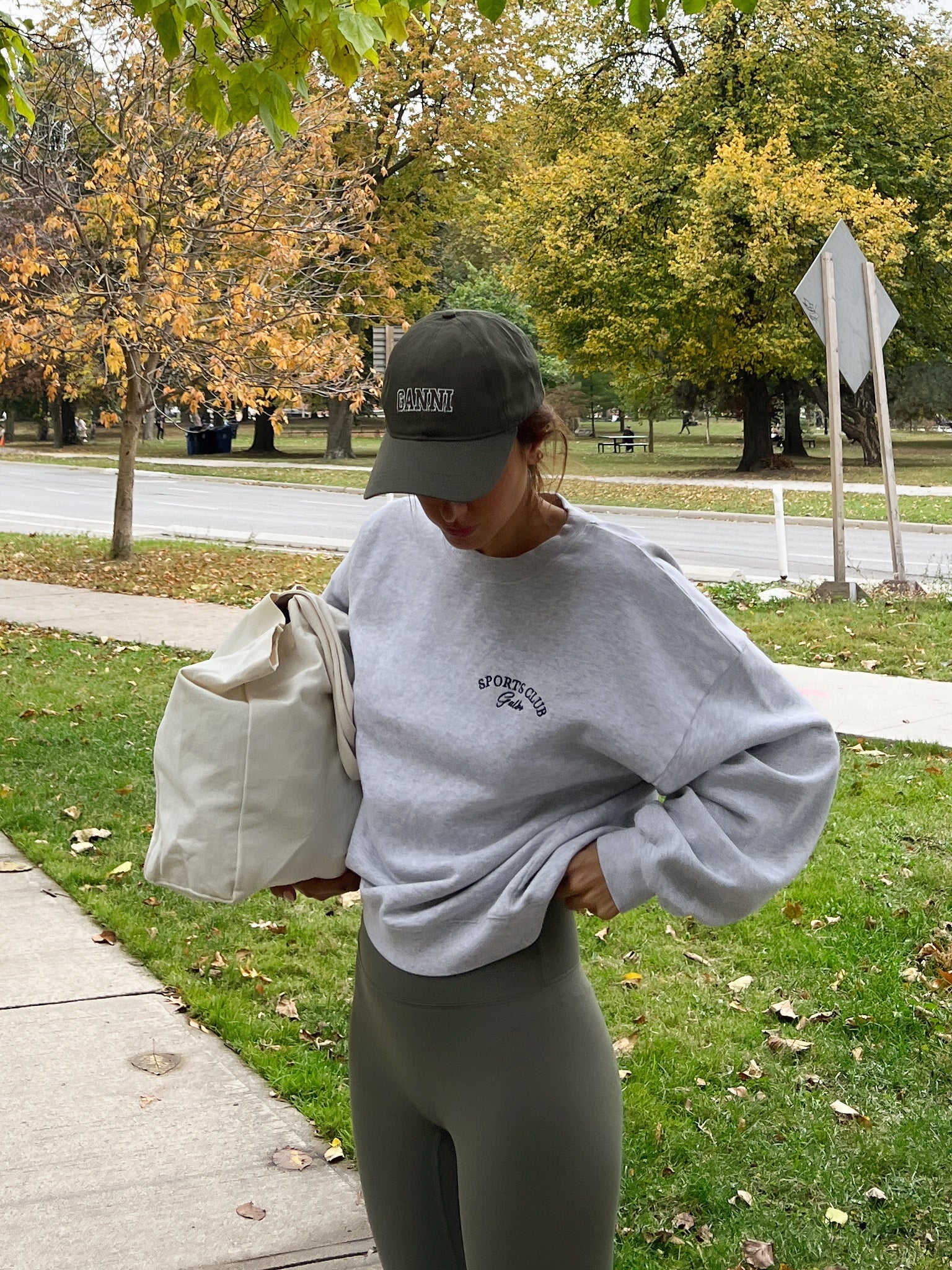 Le sweat oversize Galbo Sport - Grey Melange