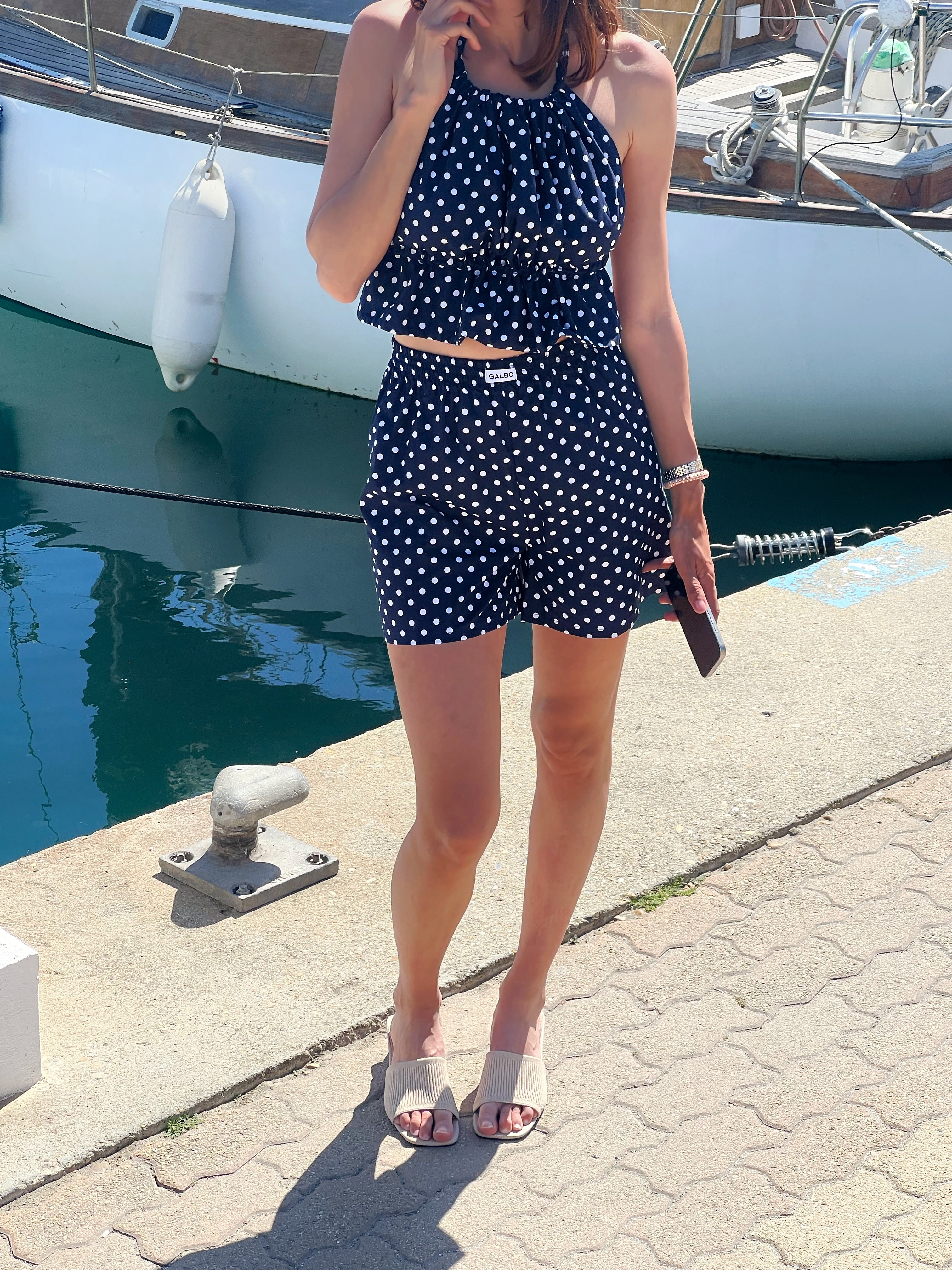 Short Sanary Polka Dot Navy ⚓️