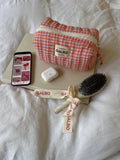 LA BAMBINA - Coral Gingham quilted