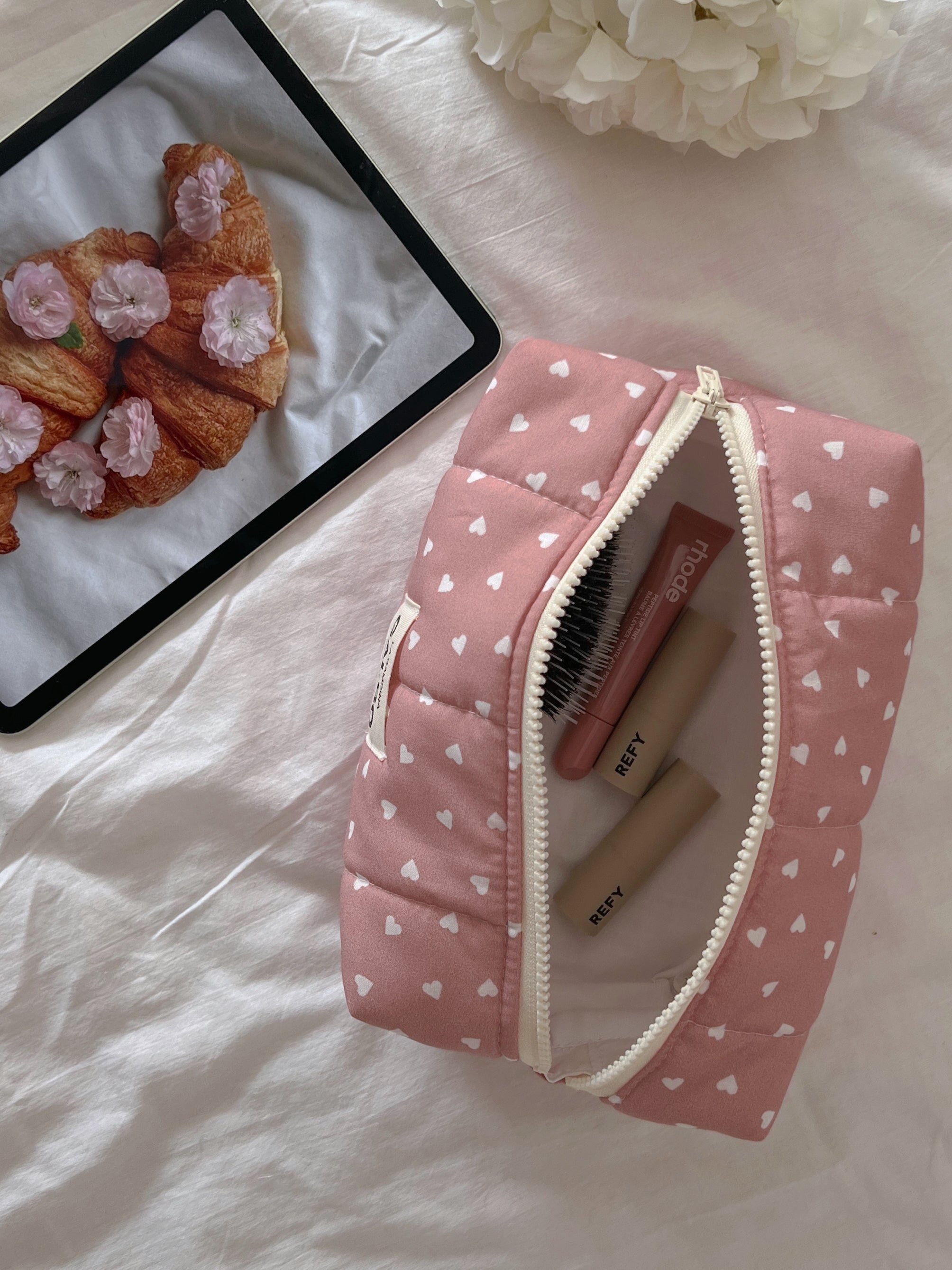 LA BAMBINA - matelassée coeurs vieux rose 🎀