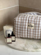 LA NOMADE - matelassée vichy beige