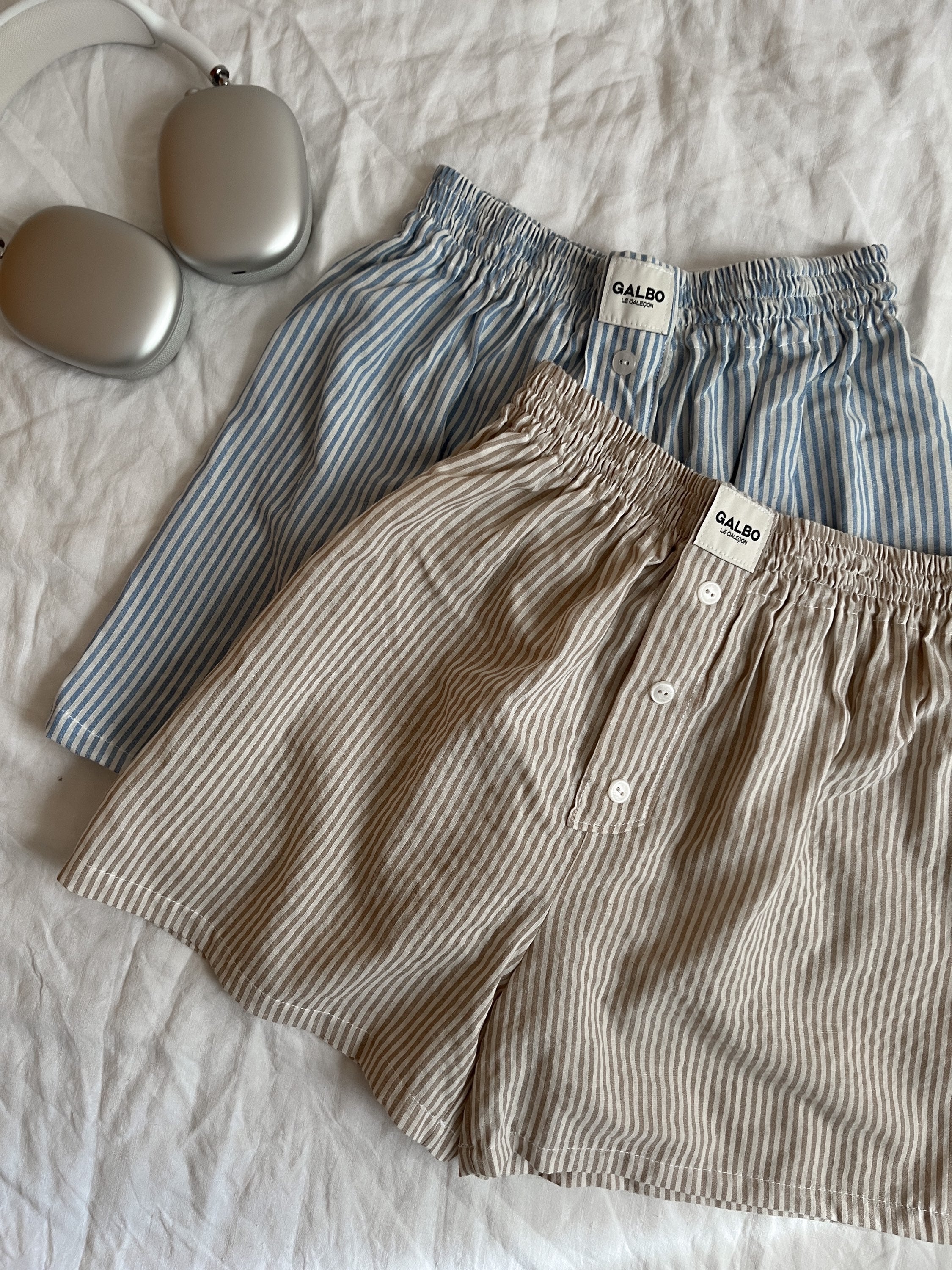 Caleçon Calvi FINES RAYURES beige/ecru 🍪