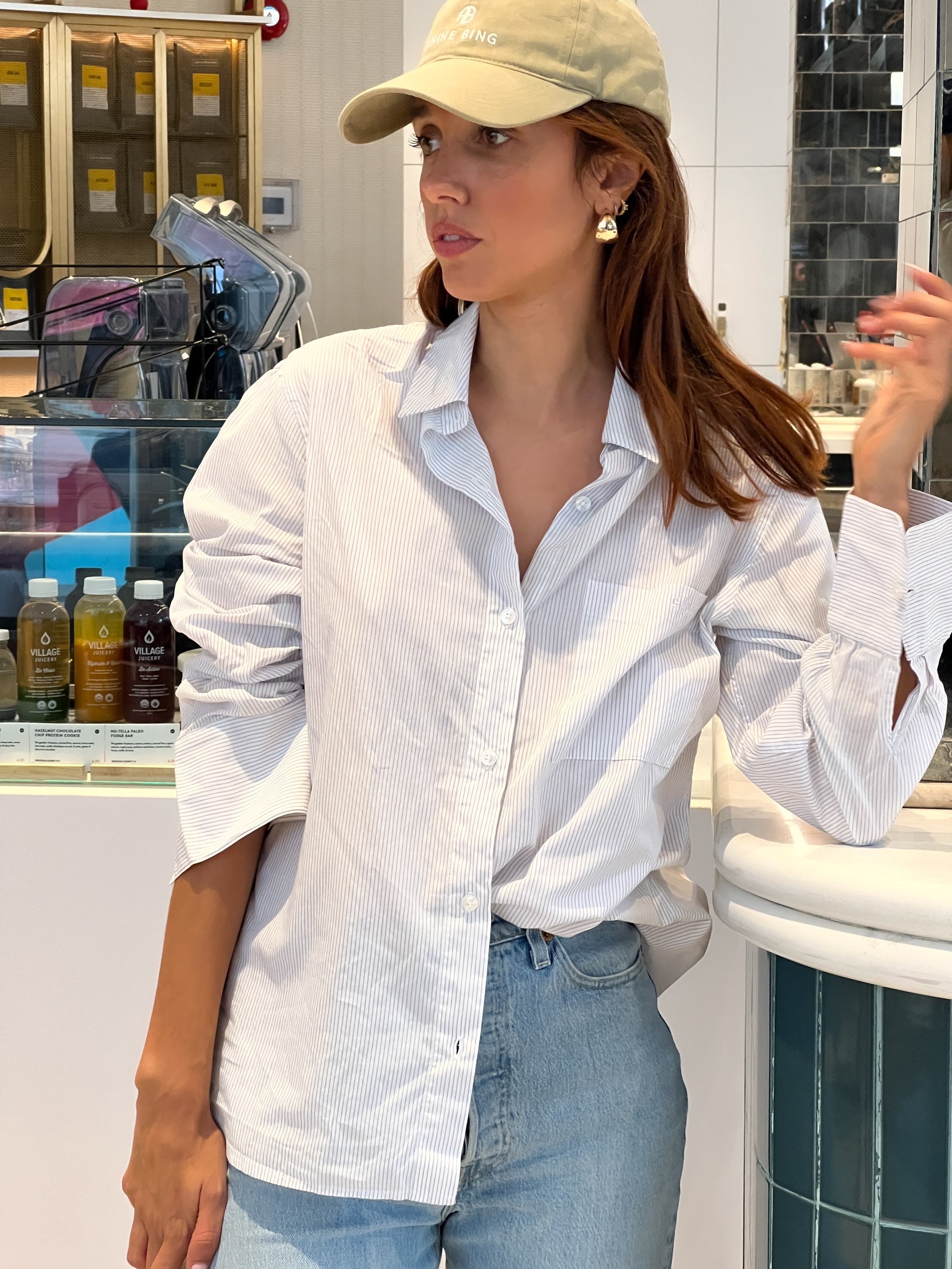 La chemise Galbo rayée GRISE ☁️