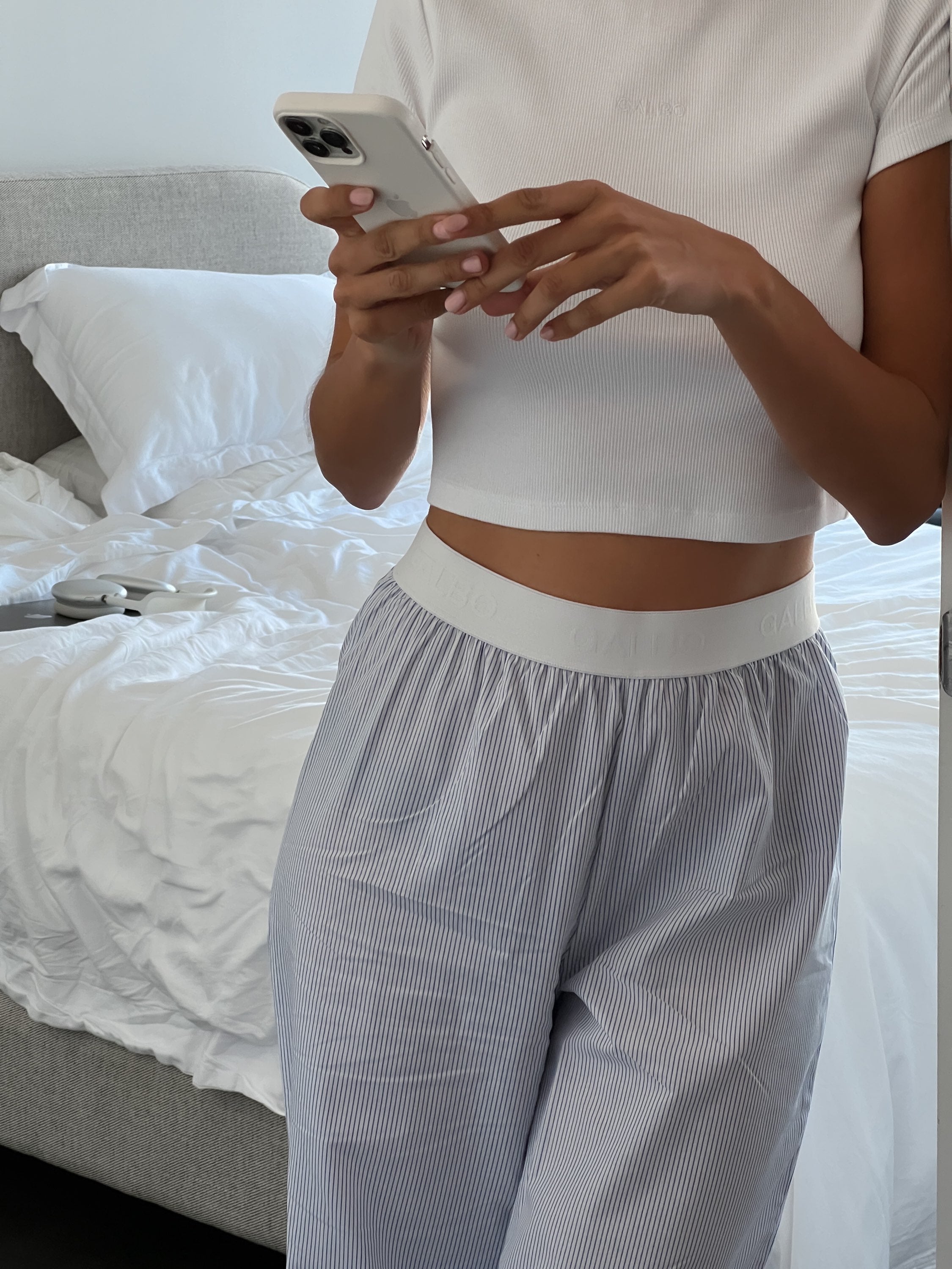 Le Pantalon Galbo rayé NAVY BLUE 💙