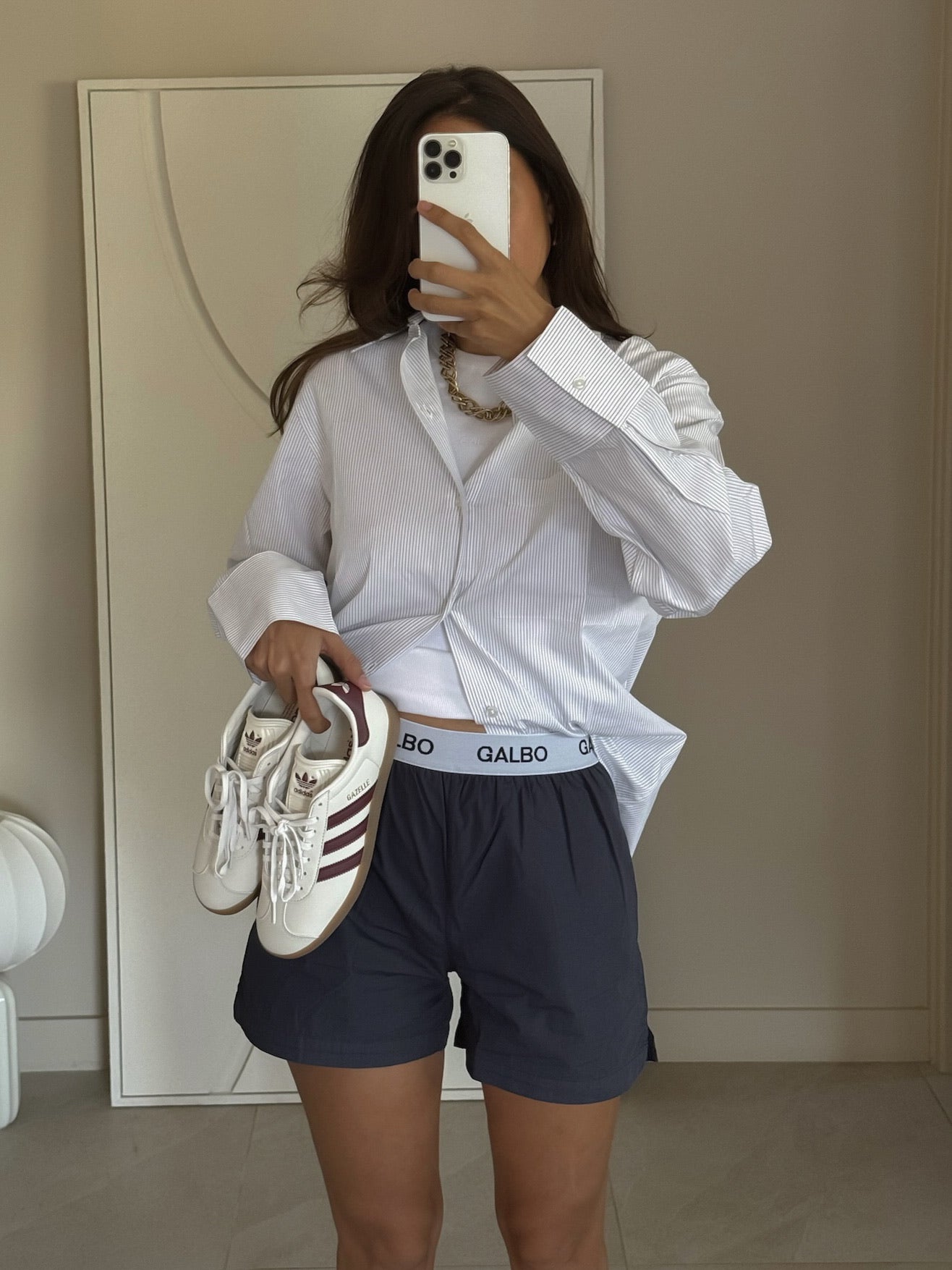 La chemise Galbo rayée GRISE ☁️
