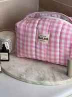 LA NOMADE - matelassée vichy rose