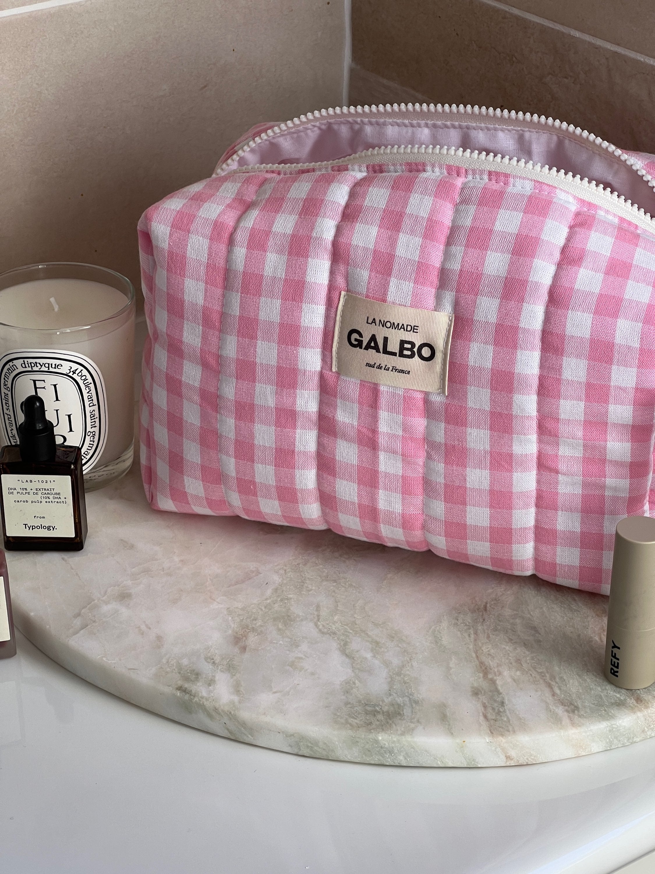 LA NOMADE - matelassée vichy rose