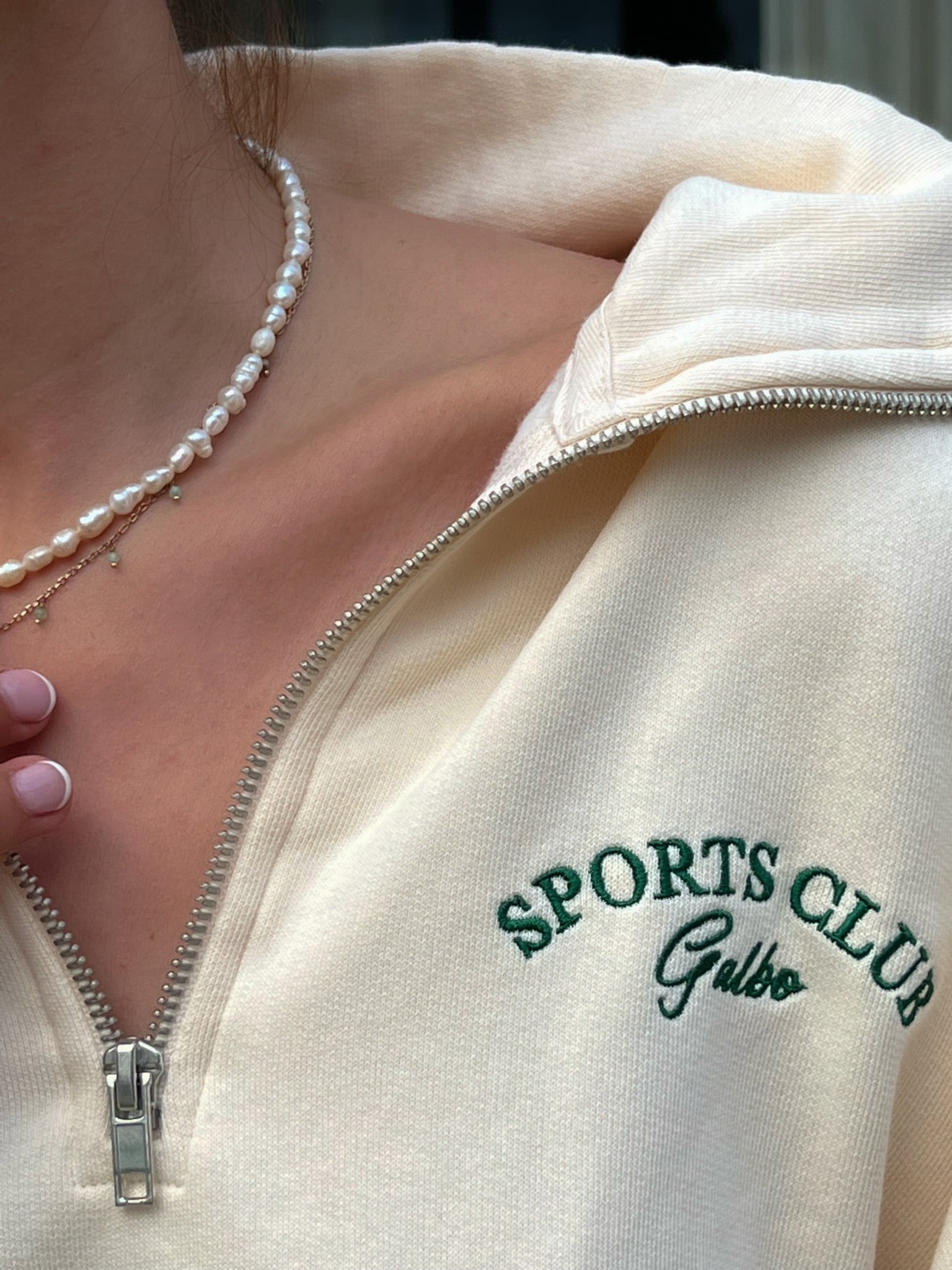 Le Zipper oversize Galbo Sport - Pearled Ivory