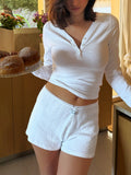 Le short Pointelle - Soft White