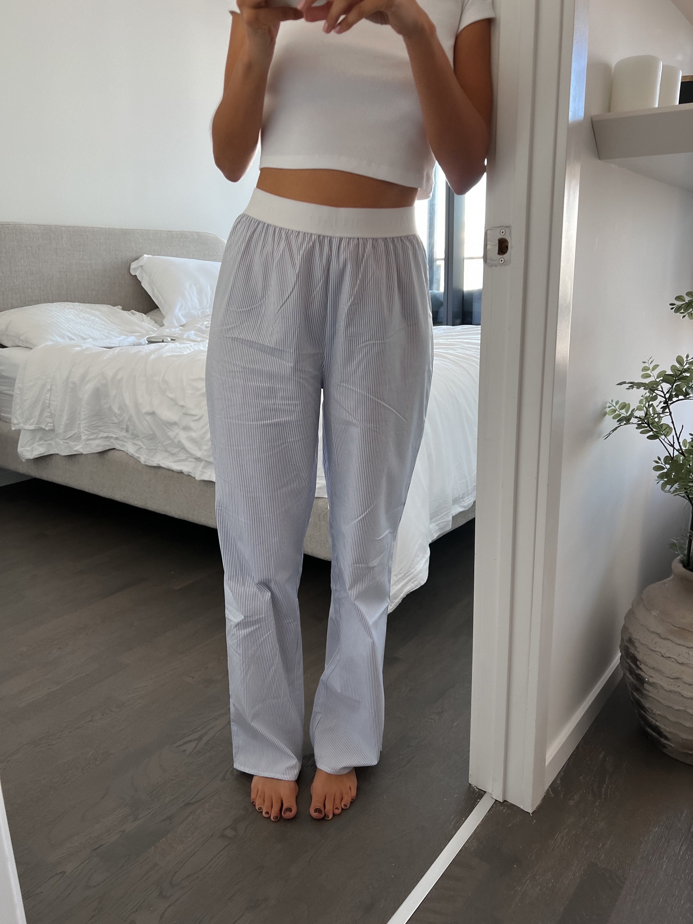 Le Pantalon Galbo rayé NAVY BLUE 💙