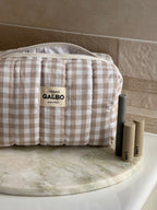 LA NOMADE - matelassée vichy beige