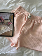 Le Short Beaulieu - Nid d’abeille Candy Pink 🌸
