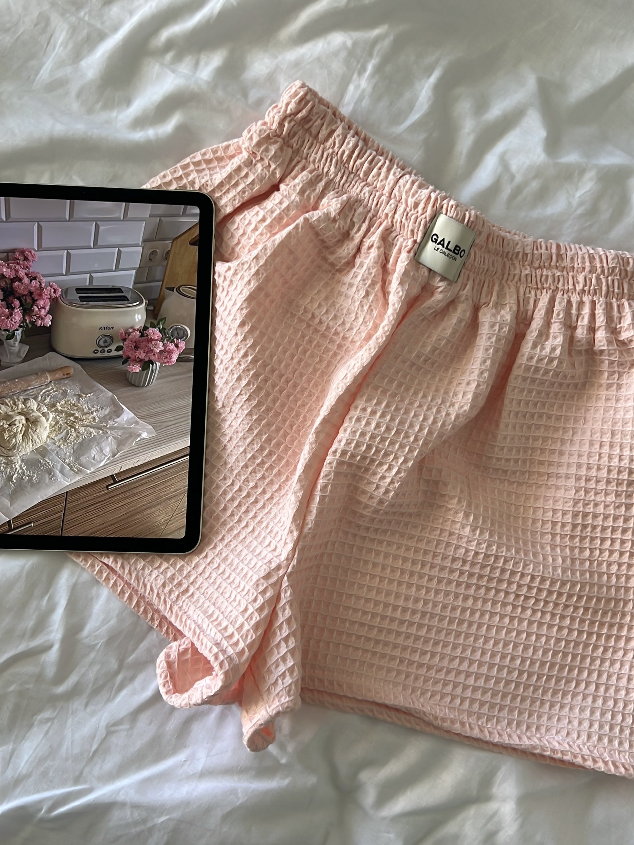 Le Short Beaulieu - Nid d’abeille Candy Pink 🌸