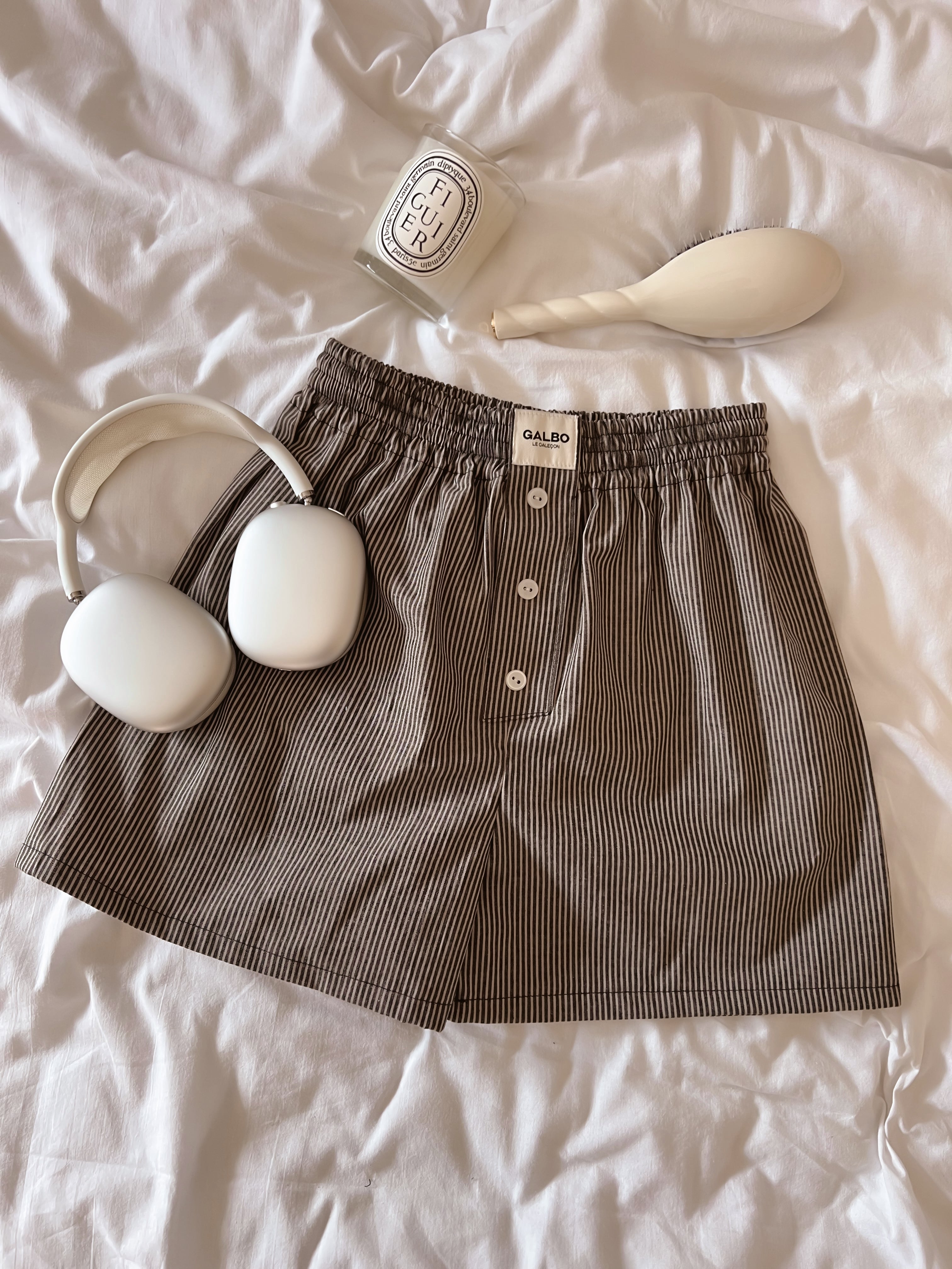 Caleçon Calvi rayures coffee ☕️