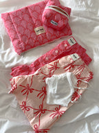 CREATIVE POUCH - matelassée Noeuds Raspberry Pink 💘