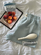 Le Short Beaulieu - Nid d’abeille Baby Blue 🐬