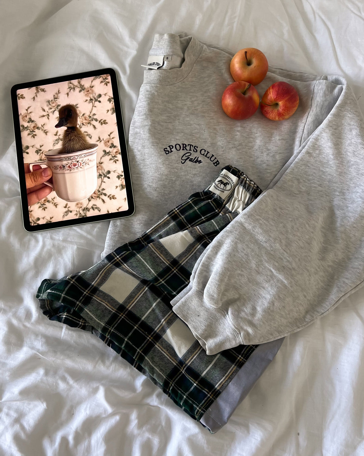 Le short Countryside - Tartan emerald bande cloudy 🦢