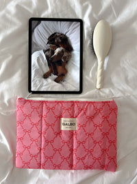 CREATIVE POUCH - matelassée Noeuds Raspberry Pink 💘