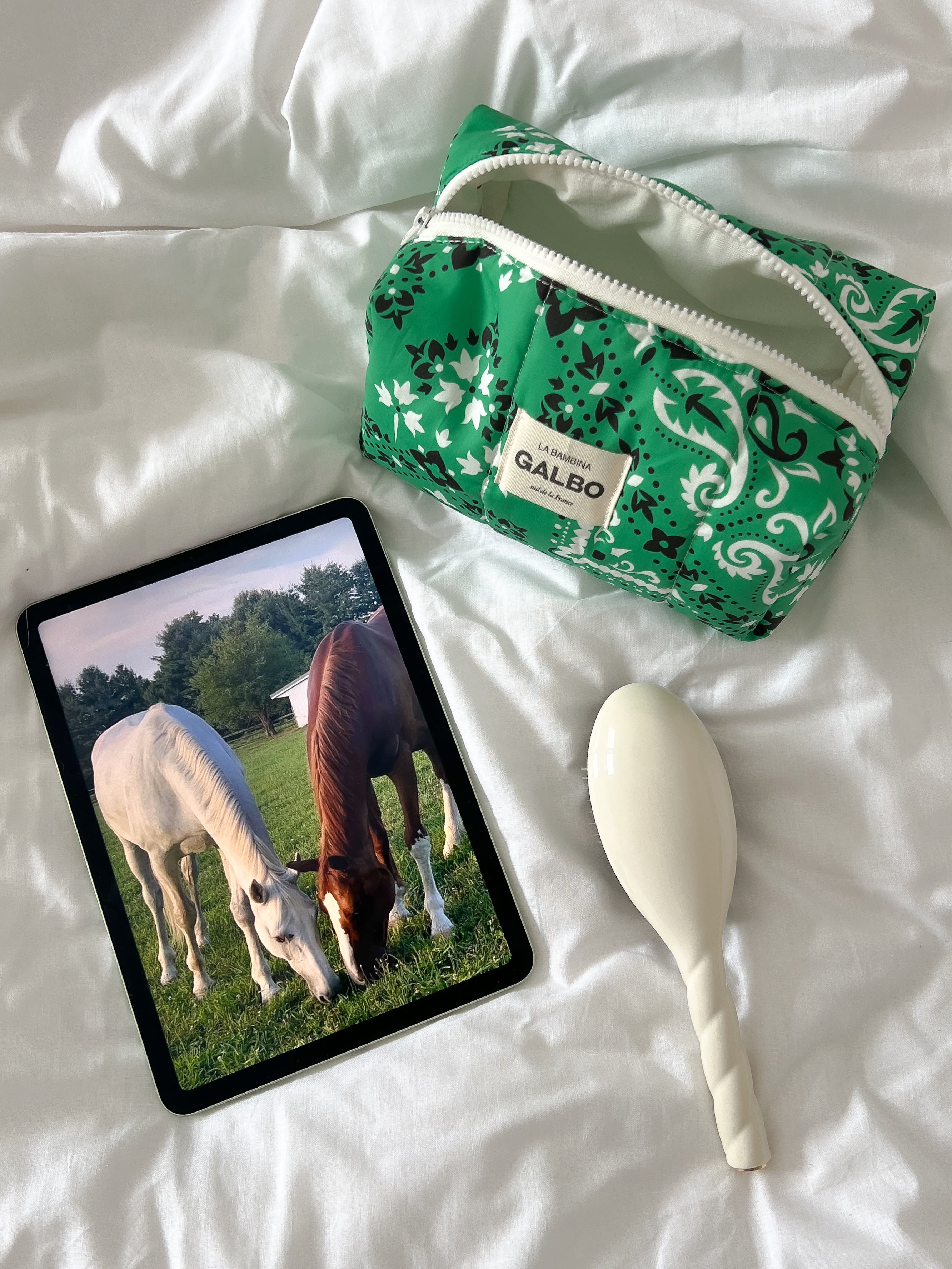 LA BAMBINA - matelassée Bandana vert