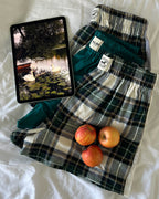 Le short Countryside - Tartan emerald bande cloudy 🦢