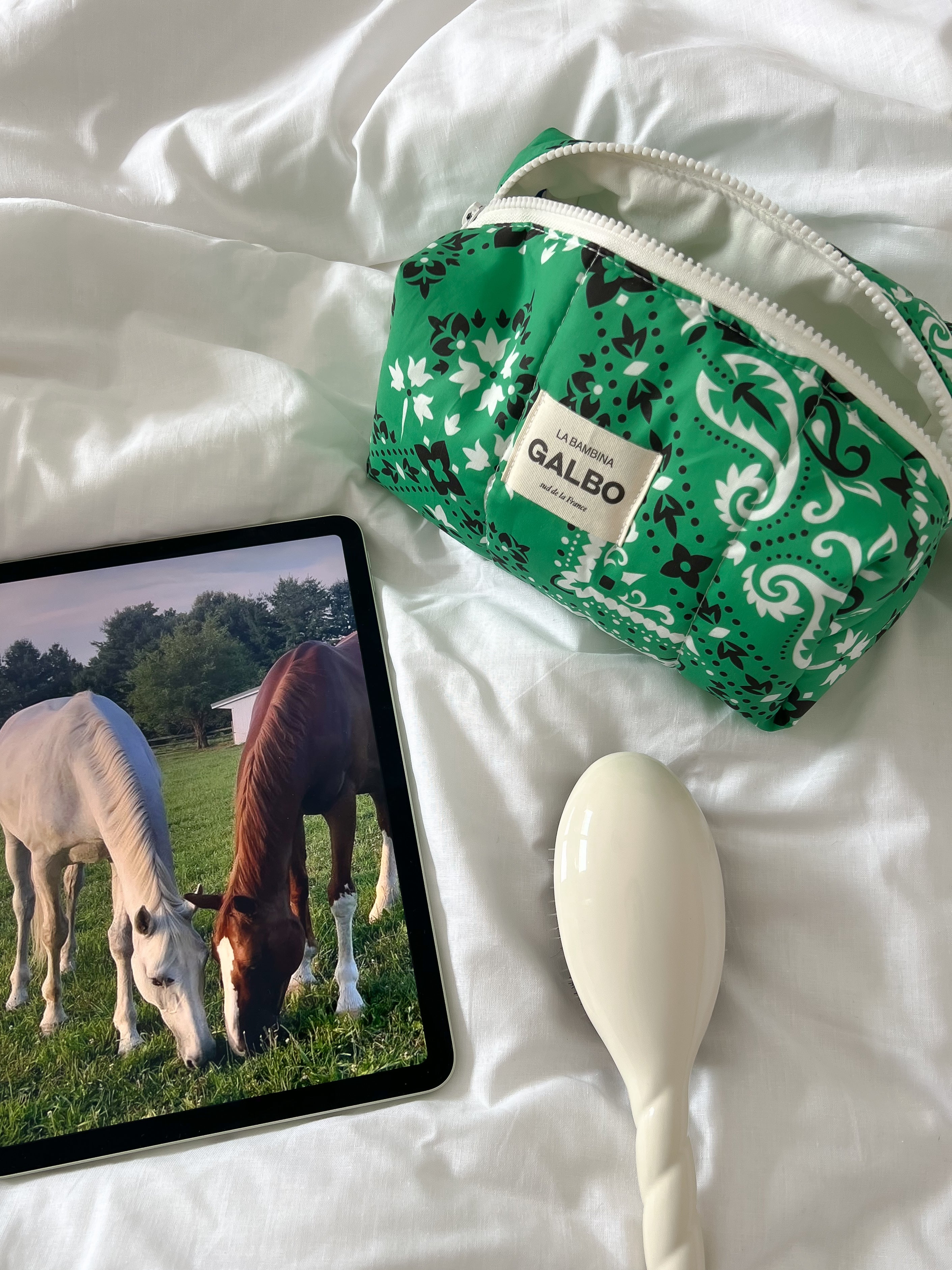 LA BAMBINA - matelassée Bandana vert