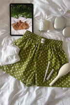 The Beaulieu Boxer Shorts - Pistachio Polka Dots