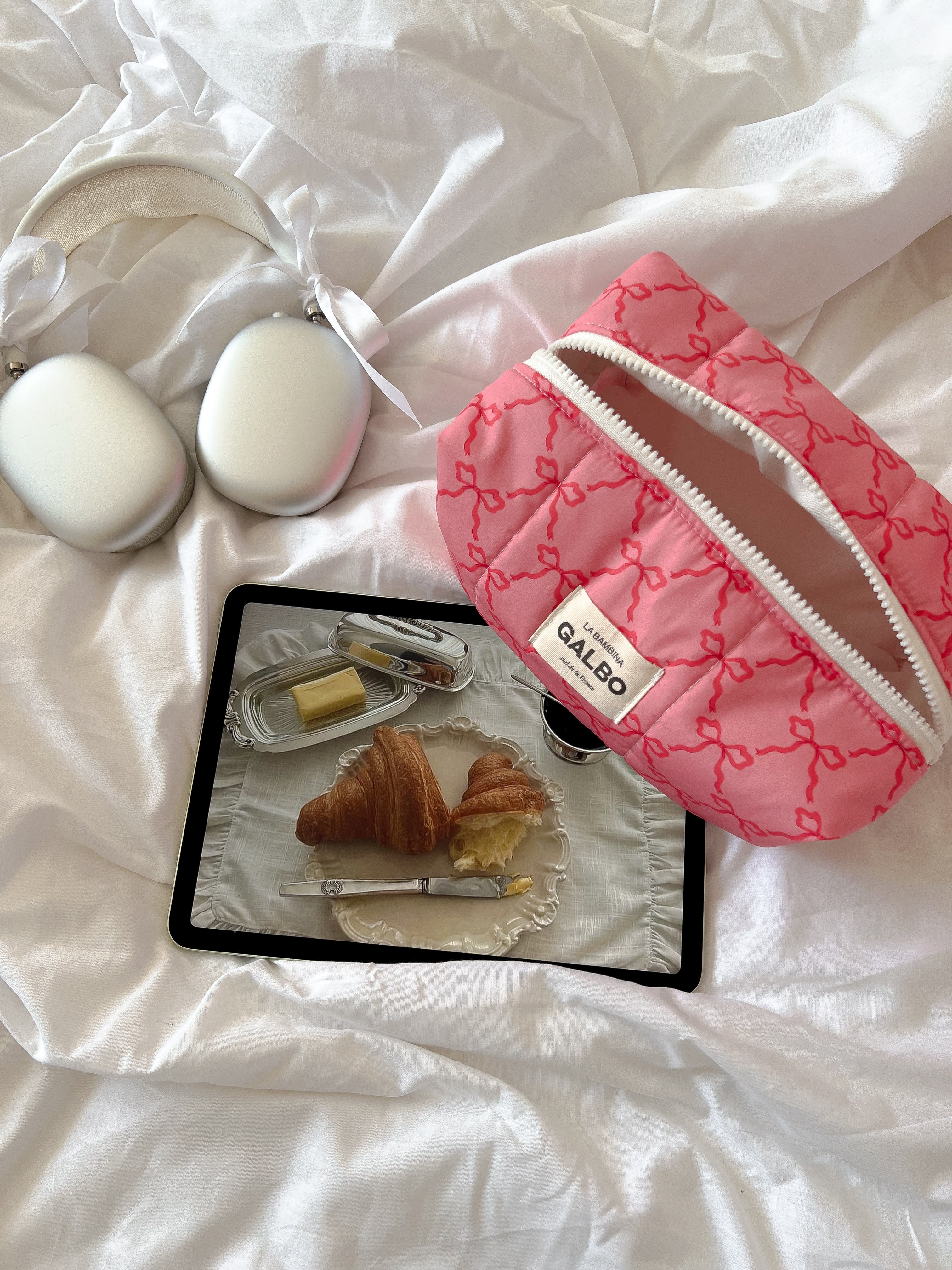 LA BAMBINA - matelassée Noeuds Raspberry Pink 💘