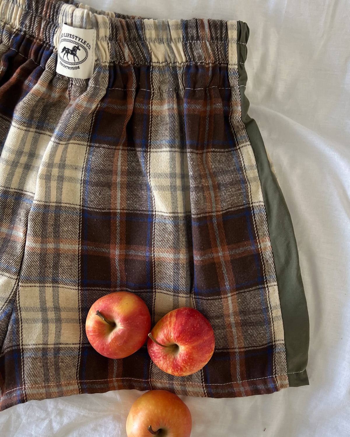 Le short Countryside - Tartan Pecan Pie bandes kaki 🥧