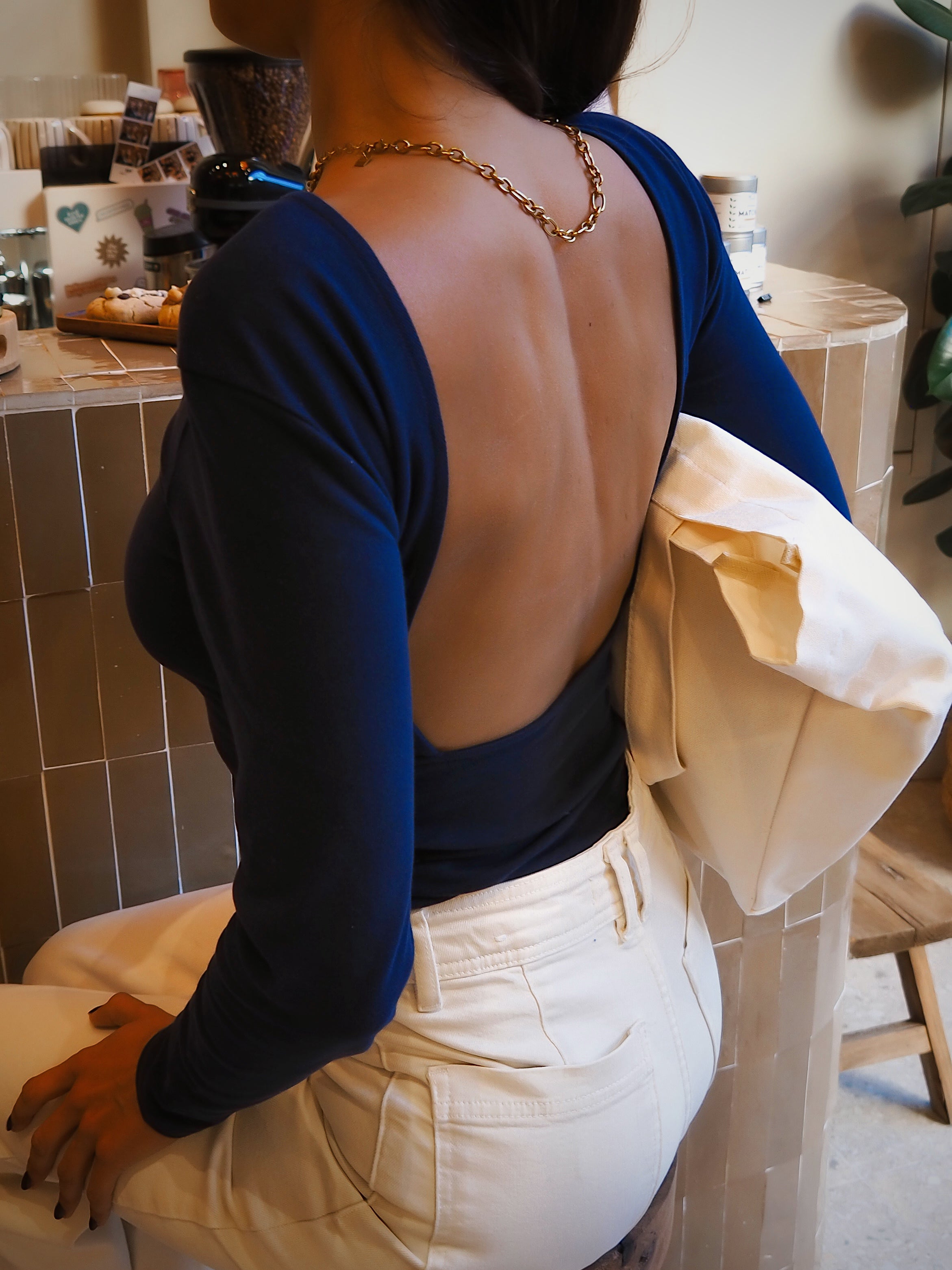 Top dos nu - Evening Blue