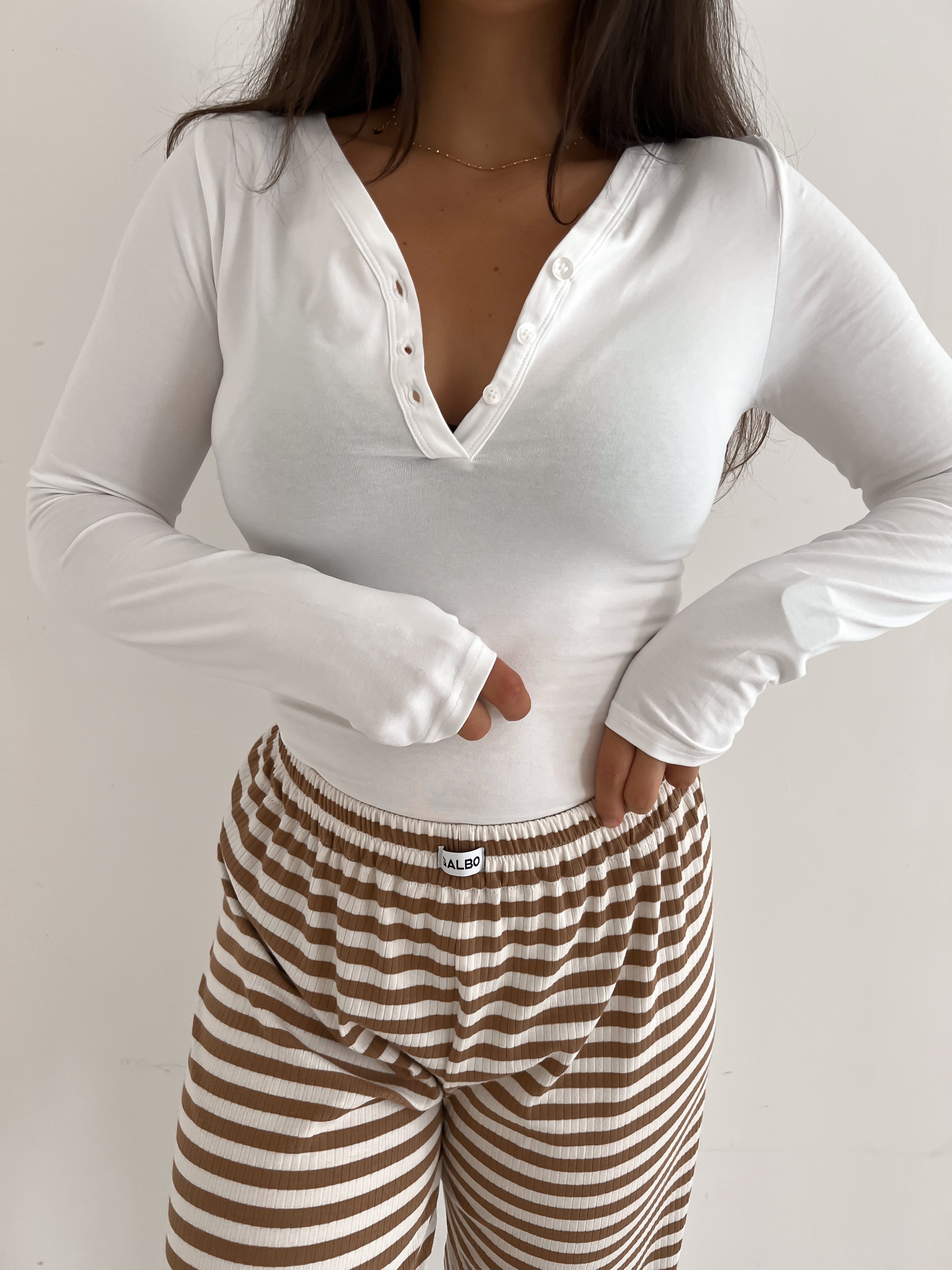 Pantalon Sanary rayures Cinnamon