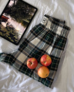 Le short Countryside - Tartan emerald bande cloudy 🦢