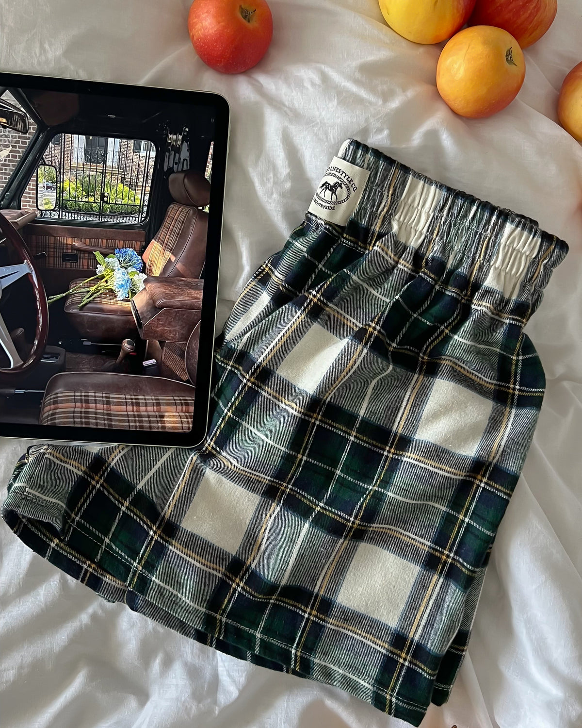Le short Countryside - Tartan emerald 🦢