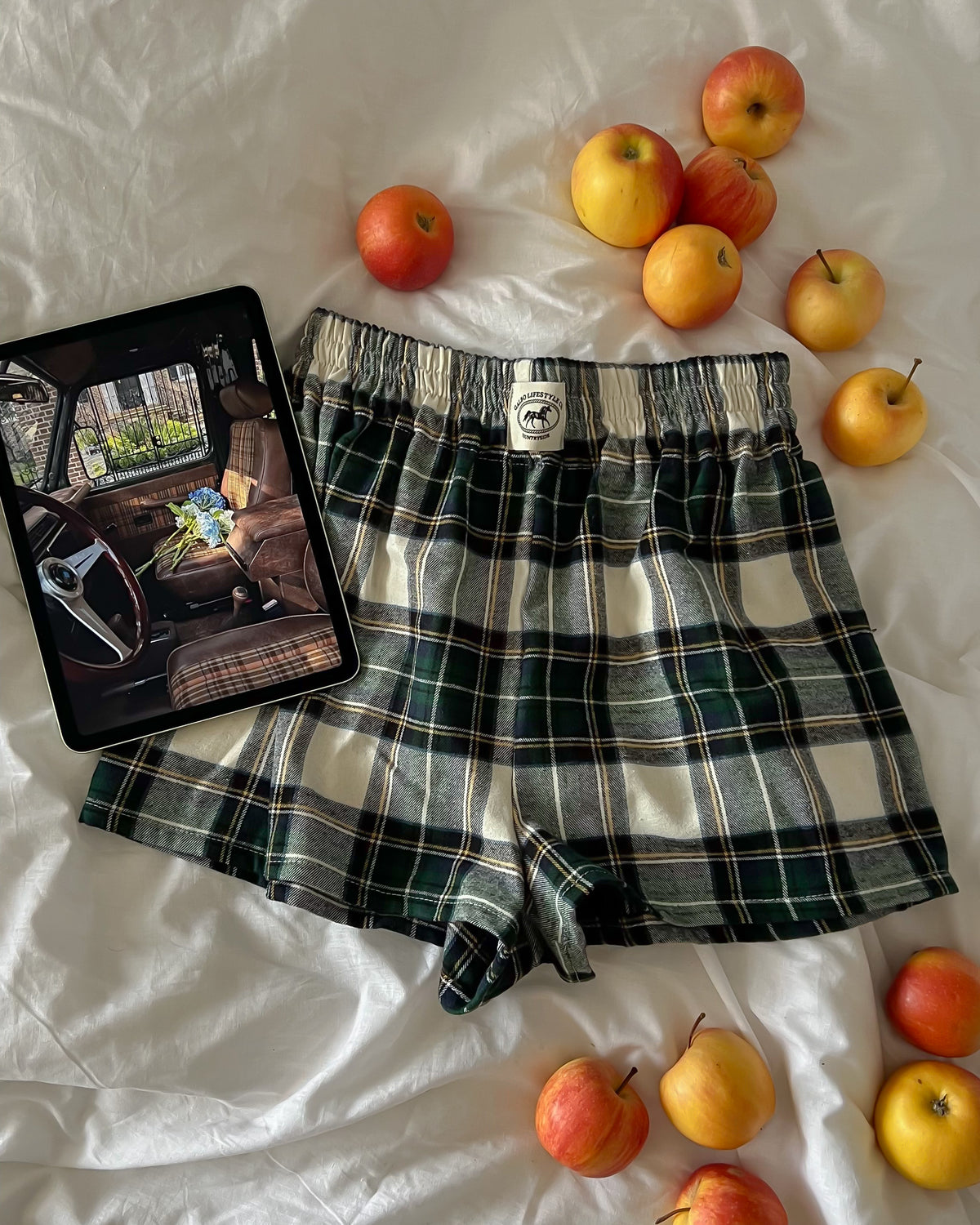 Le short Countryside - Tartan emerald 🦢