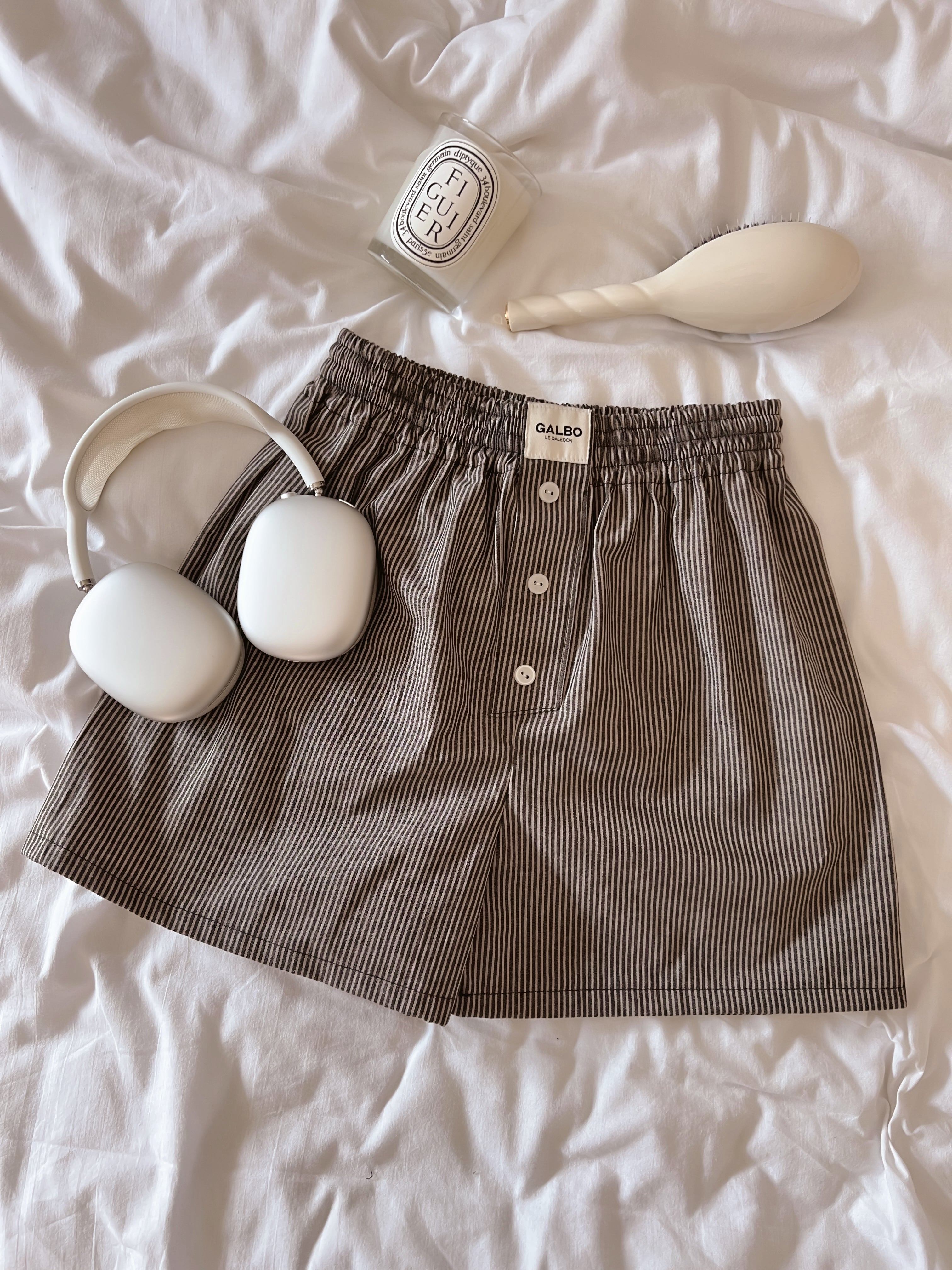 Caleçon Calvi rayures coffee ☕️