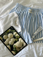 Le Caleçon Beaulieu - Baby Blue rayé 🦋
