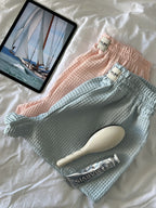 Le Short Beaulieu - Nid d’abeille Baby Blue 🐬