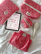 CREATIVE POUCH - matelassée Noeuds Raspberry Pink 💘