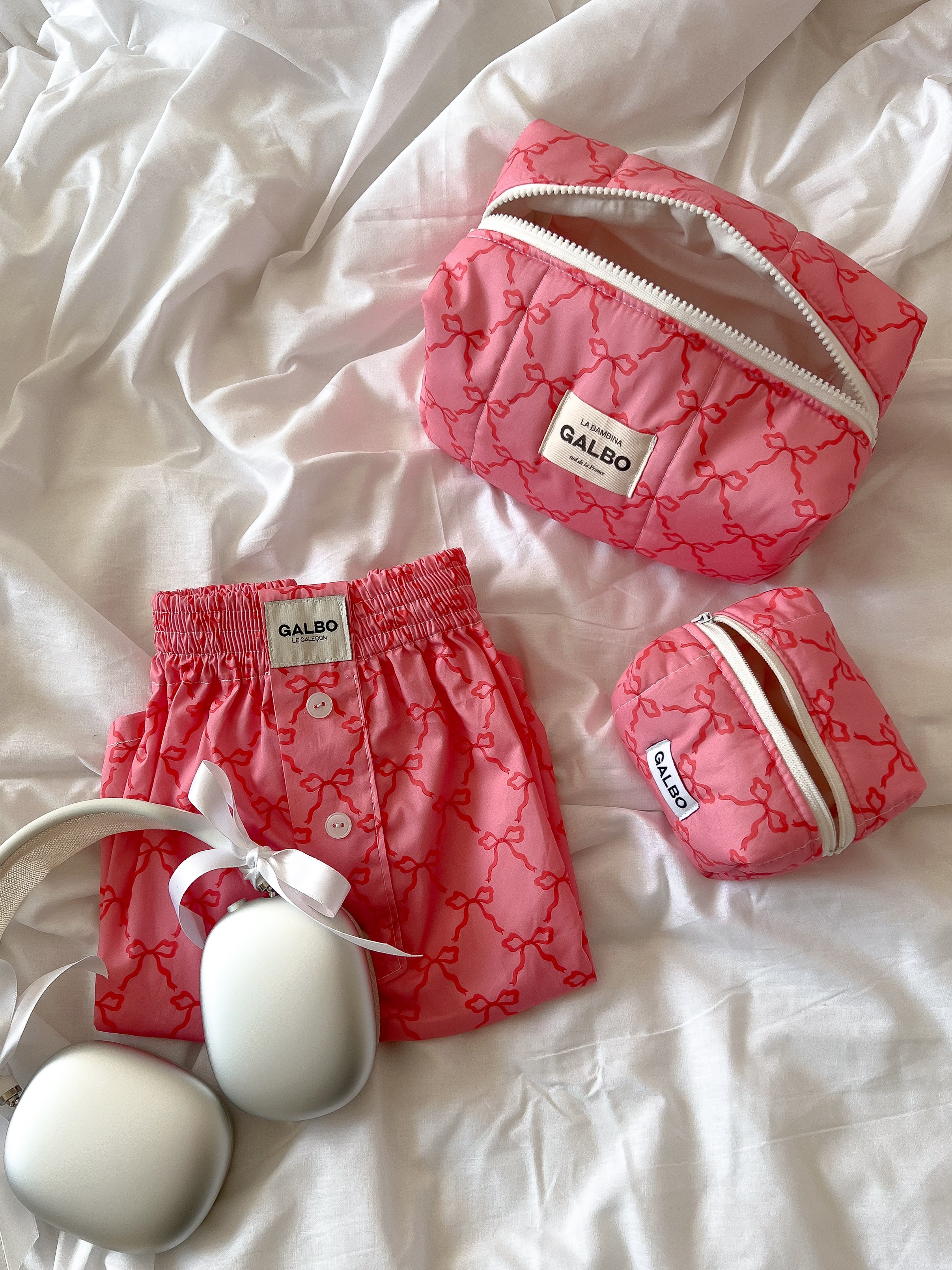 LA BAMBINA - matelassée Noeuds Raspberry Pink 💘