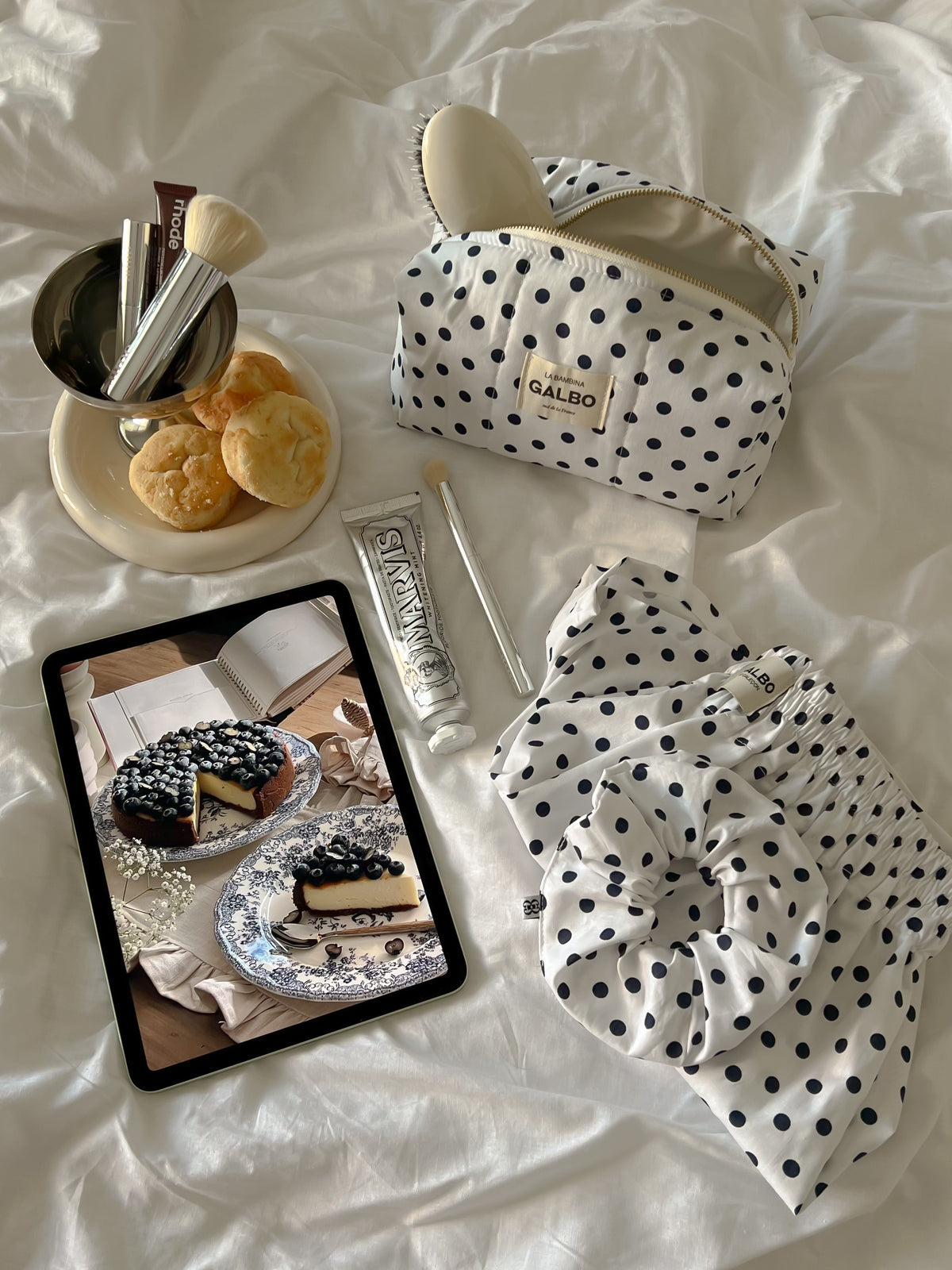 LA BAMBINA - matelassée Polka Dot Navy ⚓️