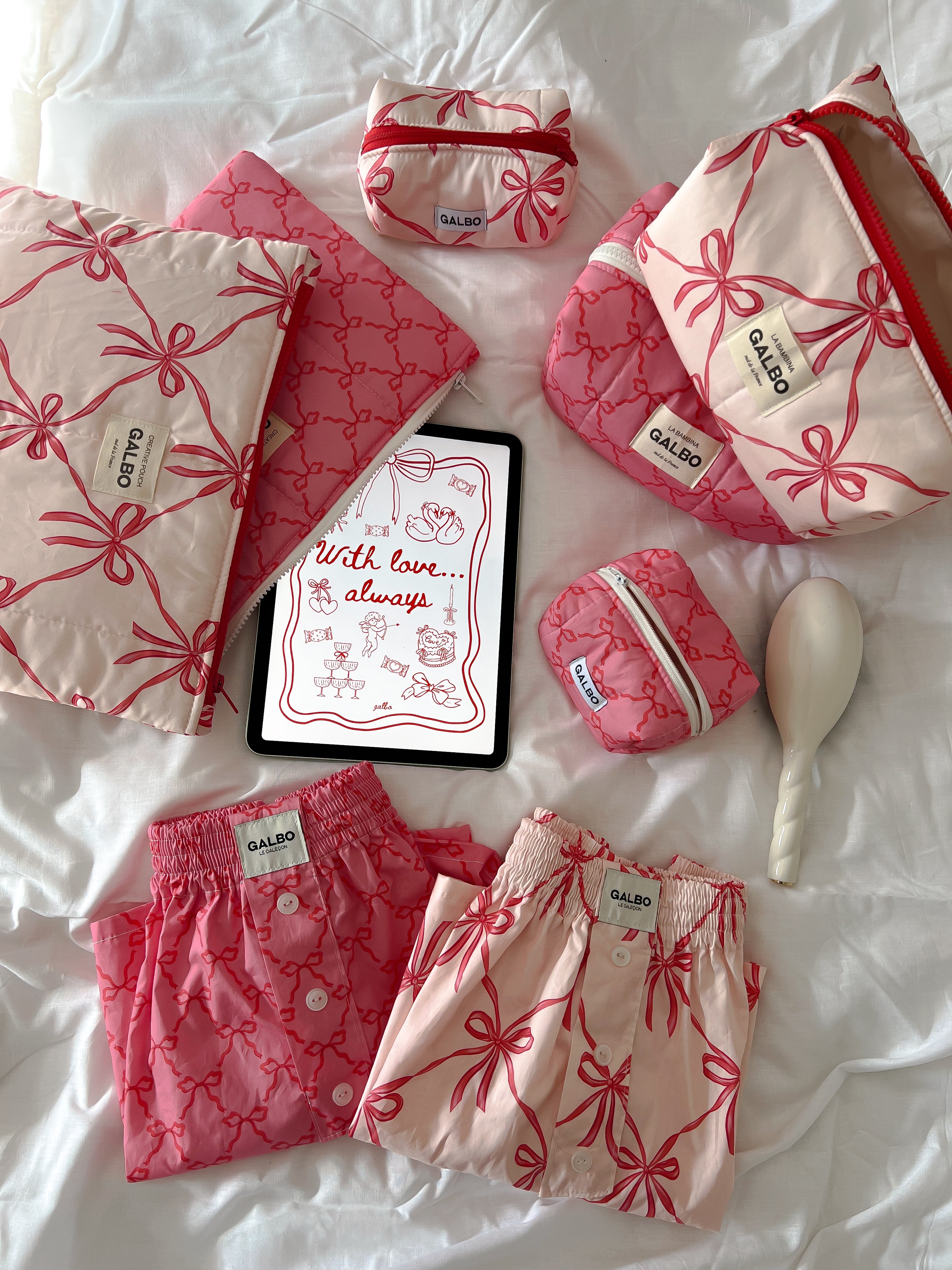 LA BAMBINA - matelassée Noeuds Powder Pink 🎀